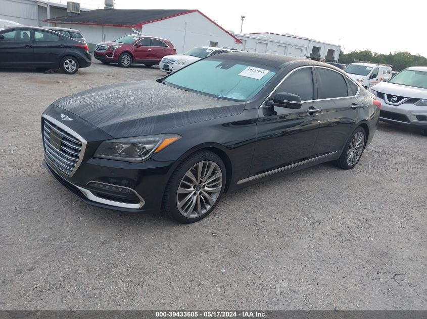 2018 Genesis G80 5.0 Ultimate VIN: KMHGN4JF0JU229388 Lot: 39433605