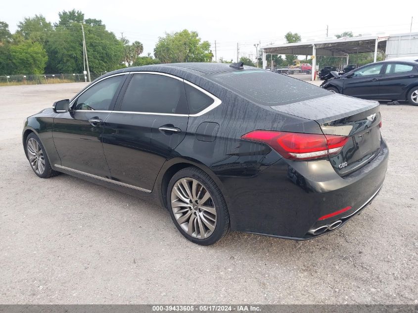 2018 Genesis G80 5.0 Ultimate VIN: KMHGN4JF0JU229388 Lot: 39433605