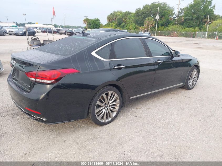 2018 Genesis G80 5.0 Ultimate VIN: KMHGN4JF0JU229388 Lot: 39433605