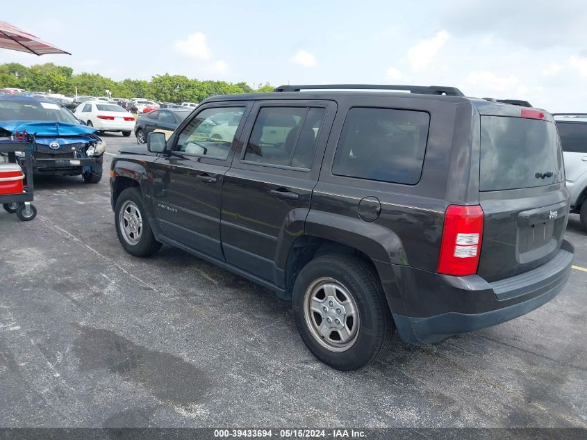 2014 Jeep Patriot Sport VIN: 1C4NJPBA2ED694921 Lot: 39433694