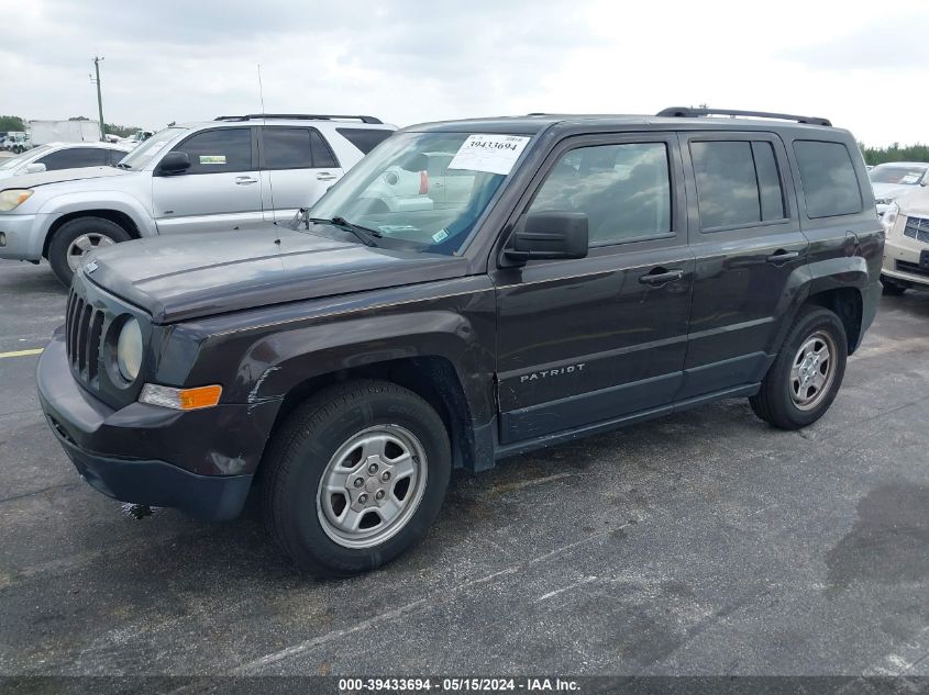 2014 Jeep Patriot Sport VIN: 1C4NJPBA2ED694921 Lot: 39433694