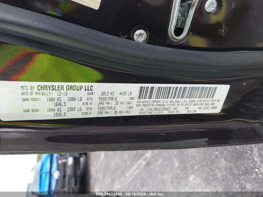 2014 JEEP PATRIOT SPORT - 1C4NJPBA2ED694921