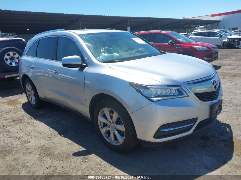 2014 Acura Mdx Advance Pkg W/Entertainment Pkg VIN: 5FRYD4H86EB038249 Lot: 39433721