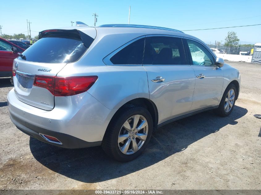 2014 Acura Mdx Advance Pkg W/Entertainment Pkg VIN: 5FRYD4H86EB038249 Lot: 39433721