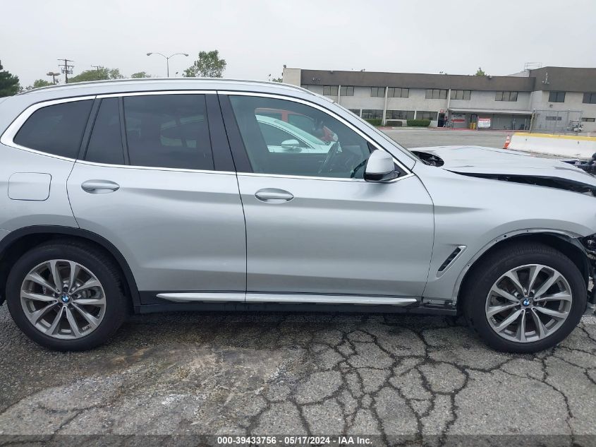 2019 BMW X3 Sdrive30I VIN: 5UXTR7C53KLF27939 Lot: 39433756