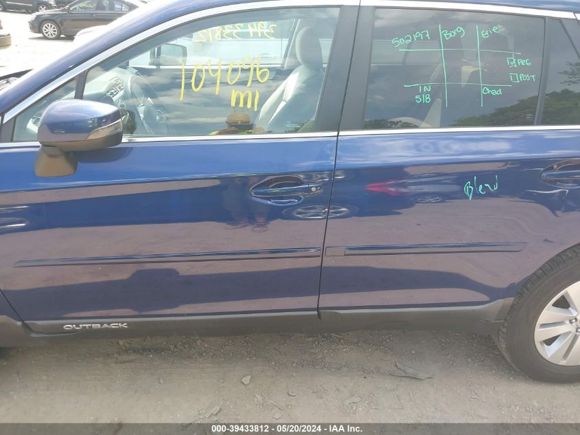 2017 Subaru Outback 2.5I Premium VIN: 4S4BSAFC1H3260486 Lot: 39433812