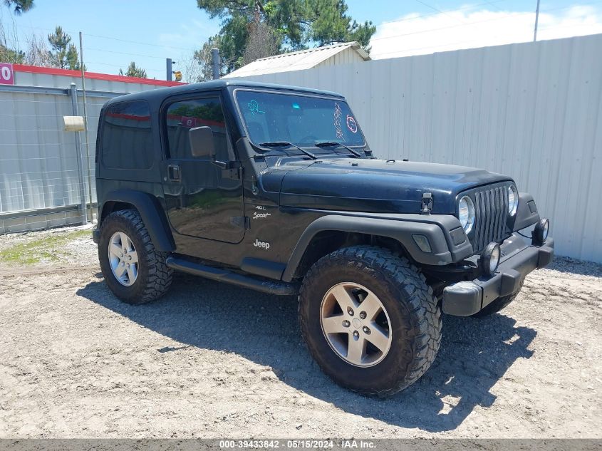 2000 Jeep Wrangler Sport VIN: 1J4FA49S9YP764476 Lot: 39433842