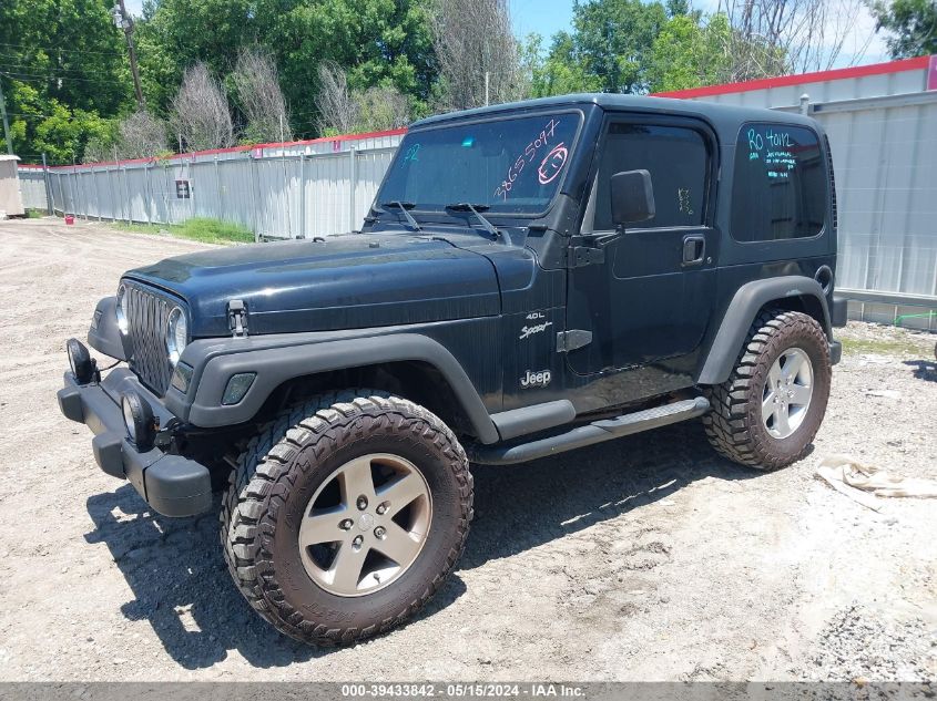 2000 Jeep Wrangler Sport VIN: 1J4FA49S9YP764476 Lot: 39433842