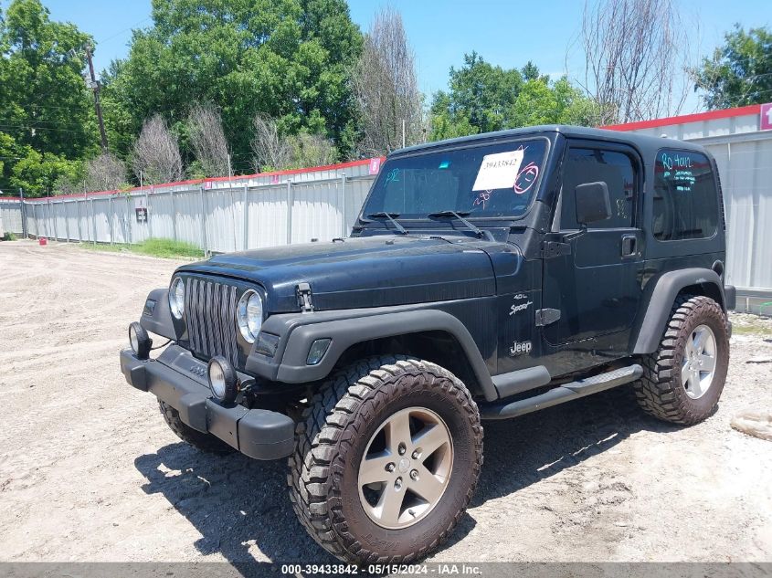 2000 Jeep Wrangler Sport VIN: 1J4FA49S9YP764476 Lot: 39433842