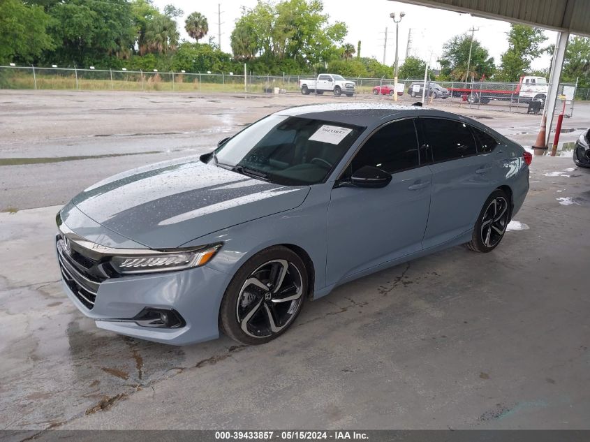 2022 Honda Accord Sport VIN: 1HGCV1F31NA107681 Lot: 39433857