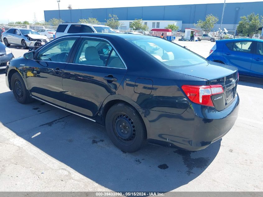 2014 TOYOTA CAMRY HYBRID LE - 4T1BD1FK2EU119126