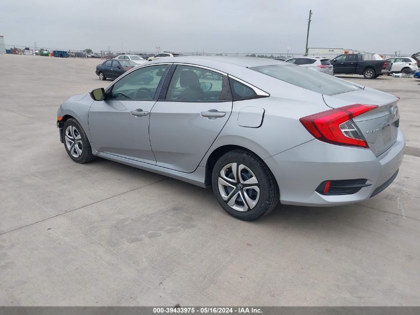 2018 Honda Civic Lx VIN: 19XFC2F56JE042990 Lot: 39433975