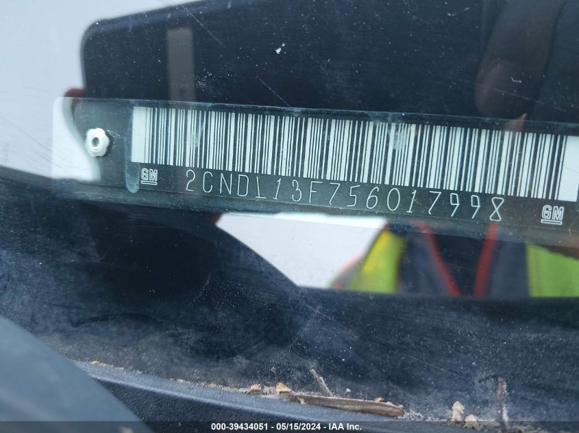 2005 Chevrolet Equinox Ls VIN: 2CNDL13F756017998 Lot: 39434051