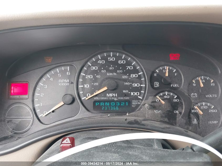 2001 Chevrolet Suburban 1500 Ls VIN: 3GNEC16T41G258286 Lot: 39434214