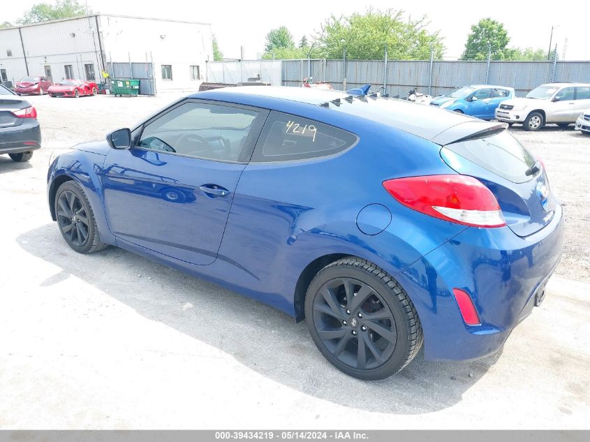 2017 Hyundai Veloster VIN: KMHTC6AD2HU306402 Lot: 39434219