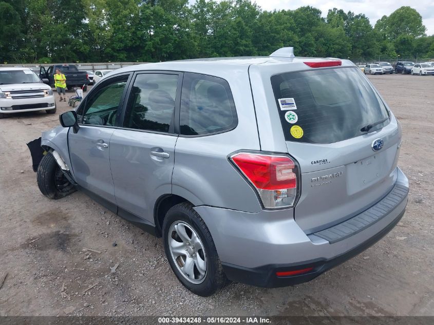 2018 Subaru Forester 2.5I VIN: JF2SJAAC4JH614249 Lot: 39434248