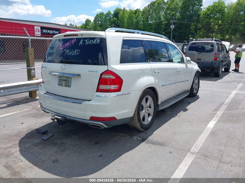 2012 Mercedes-Benz Gl 450 4Matic VIN: 4JGBF7BEXCA796680 Lot: 39434326