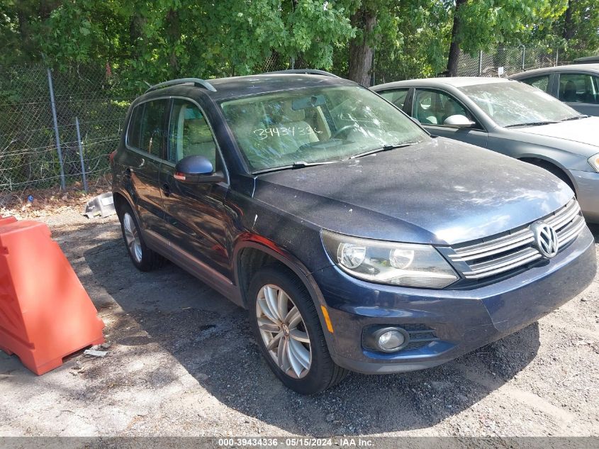 2012 Volkswagen Tiguan Se VIN: WVGAV7AXXCW534565 Lot: 39434336