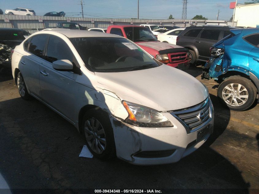 2013 Nissan Sentra S VIN: 3N1AB7AP6DL622858 Lot: 39434348