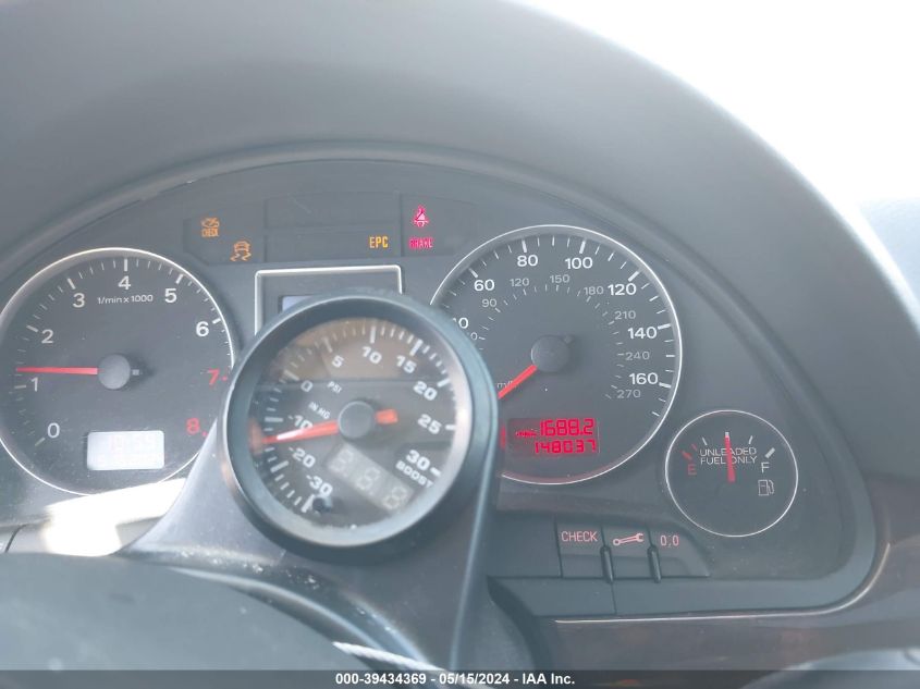 2007 Audi A4 2.0T VIN: WAUDF98E27A056933 Lot: 39434369