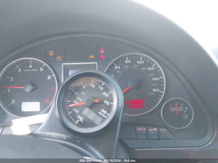 2007 Audi A4 2.0T VIN: WAUDF98E27A056933 Lot: 39434369