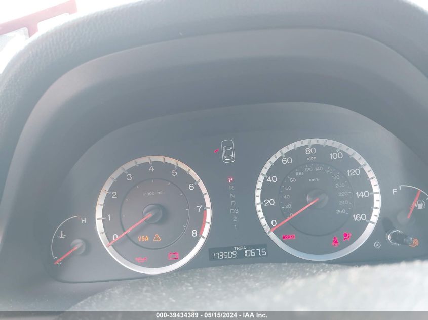 2009 Honda Accord 2.4 Ex-L VIN: 1HGCP268X9A076626 Lot: 39434389