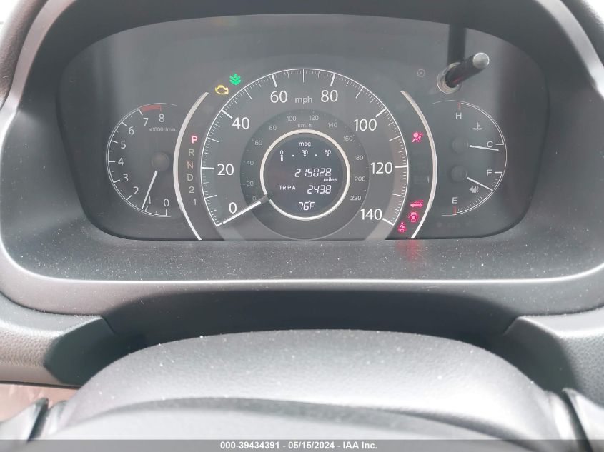 2013 Honda Cr-V Ex-L VIN: 2HKRM4H72DH612469 Lot: 39434391