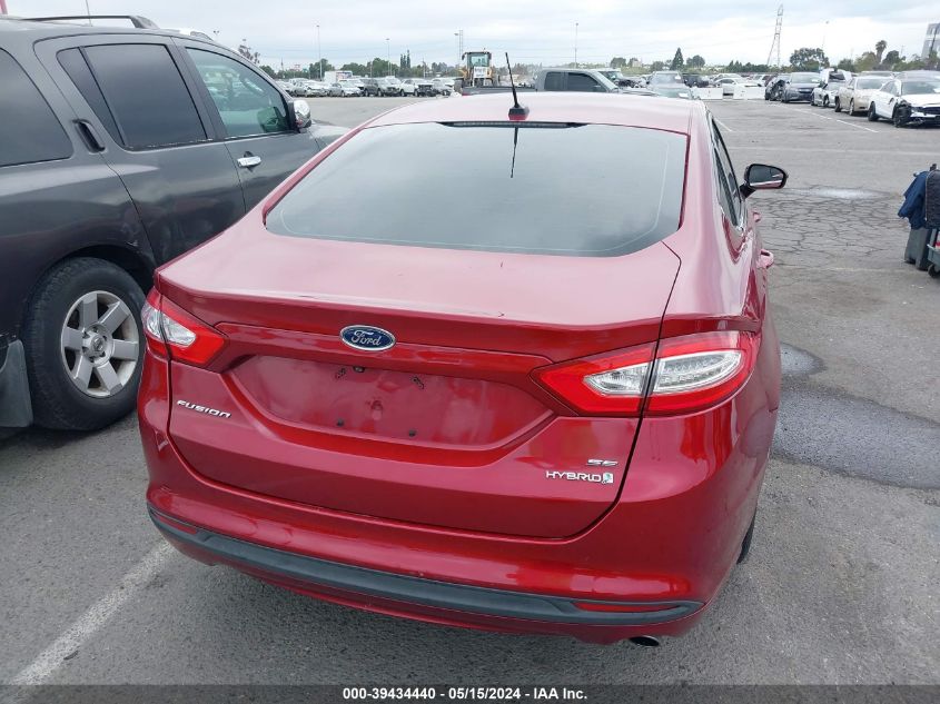 2014 Ford Fusion Hybrid Se VIN: 3FA6P0LU7ER249753 Lot: 39434440