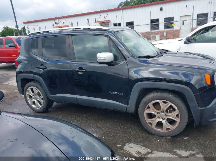 2016 Jeep Renegade Limited VIN: ZACCJADT8GPC59568 Lot: 39434497