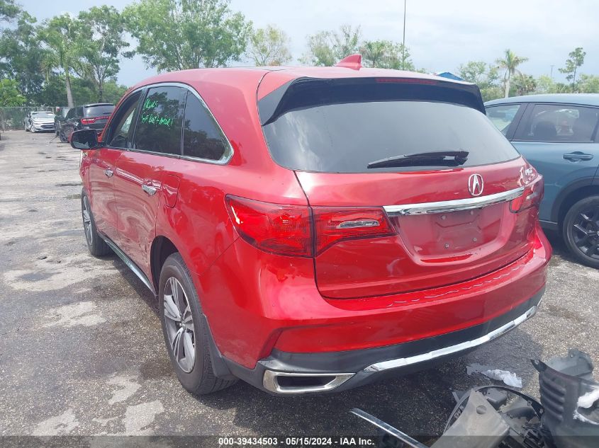 2019 Acura Mdx Standard VIN: 5J8YD3H30KL000073 Lot: 39434503