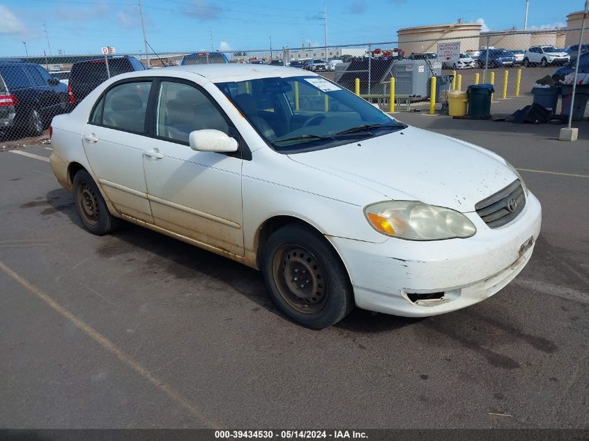 2003 Toyota Corolla Le VIN: 2T1BR38E33C099326 Lot: 39434530