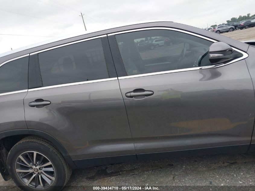 2019 Toyota Highlander Xle VIN: 5TDKZRFHXKS367956 Lot: 39434710