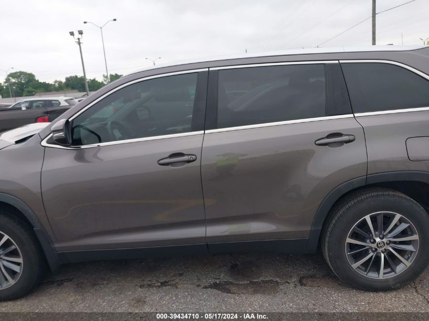 2019 Toyota Highlander Xle VIN: 5TDKZRFHXKS367956 Lot: 39434710