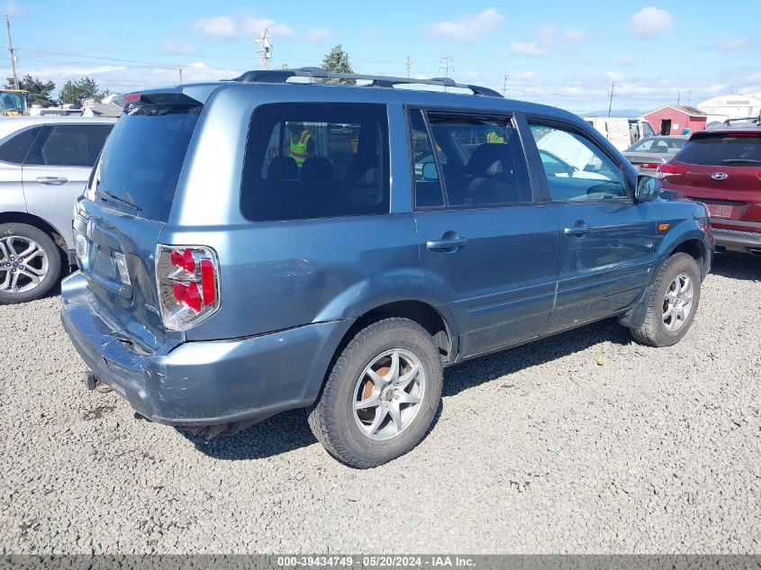 2007 Honda Pilot Ex-L VIN: 2HKYF18517H516629 Lot: 39434749