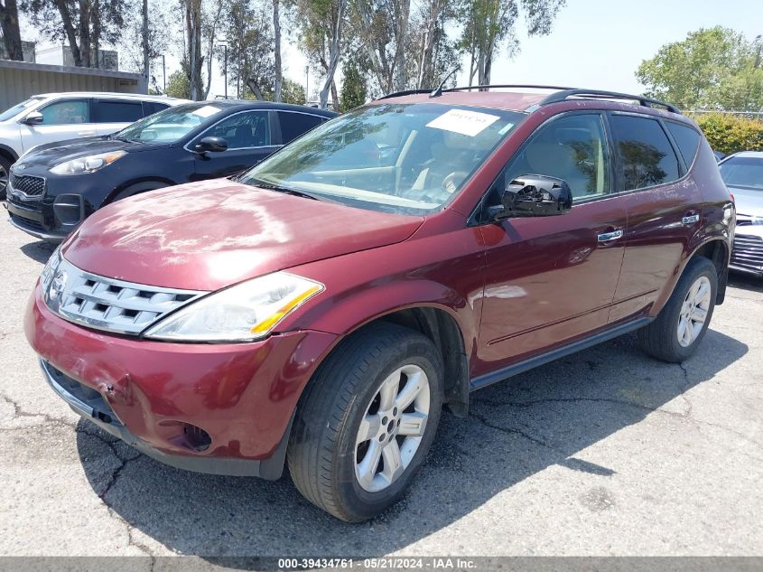 2006 Nissan Murano S VIN: JN8AZ08W96W502065 Lot: 39434761