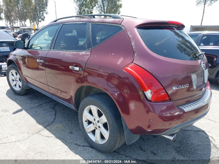 2006 Nissan Murano S VIN: JN8AZ08W96W502065 Lot: 39434761