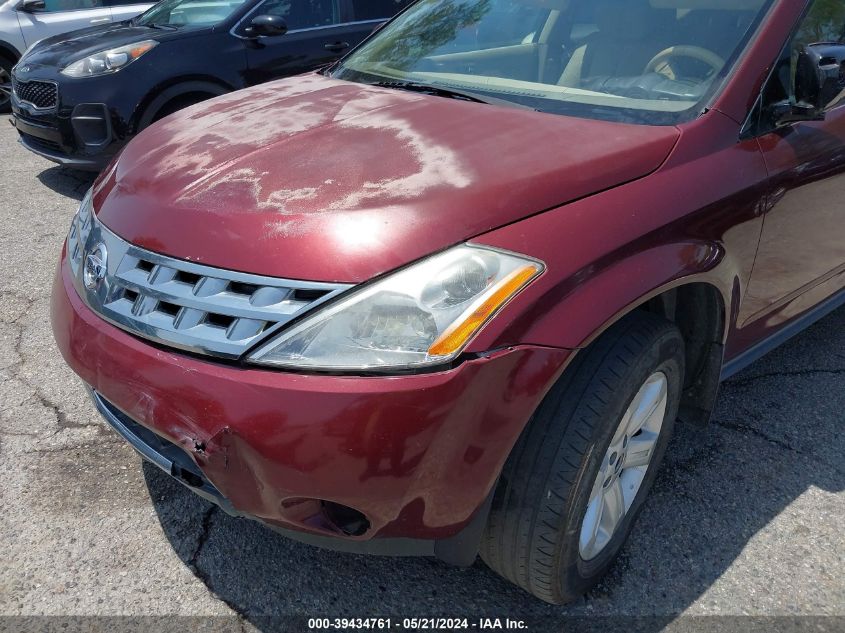 2006 Nissan Murano S VIN: JN8AZ08W96W502065 Lot: 39434761