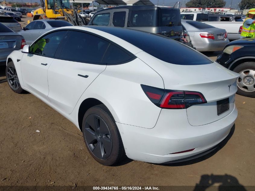 2022 Tesla Model 3 Long Range Dual Motor All-Wheel Drive VIN: 5YJ3E1EB4NF330716 Lot: 39434765