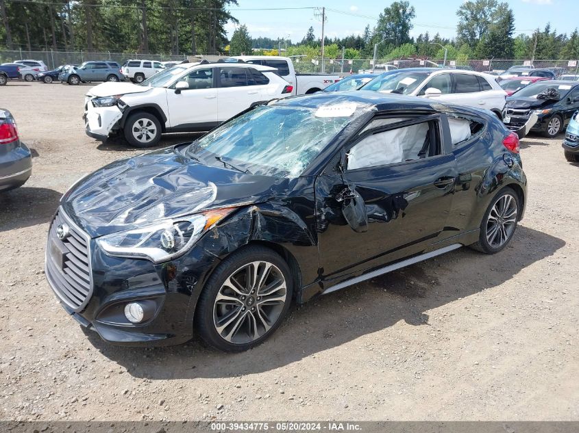 2017 Hyundai Veloster Turbo VIN: KMHTC6AEXHU313798 Lot: 39434775