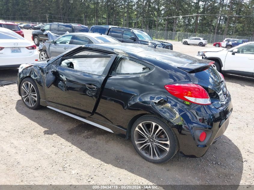 2017 Hyundai Veloster Turbo VIN: KMHTC6AEXHU313798 Lot: 39434775