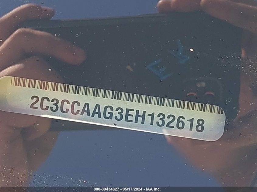 2014 Chrysler 300 VIN: 2C3CCAAG3EH132618 Lot: 39434827