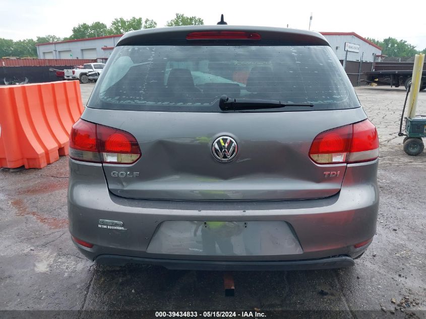 2010 Volkswagen Golf Tdi VIN: WVWNM7AJ1AW271903 Lot: 39434833