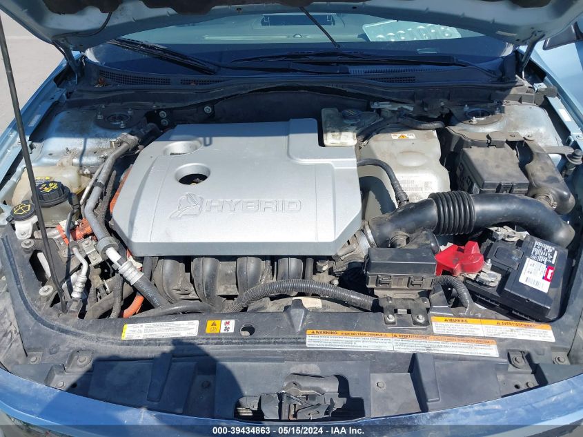 2010 Ford Fusion Hybrid VIN: 3FADP0L38AR390825 Lot: 39434863