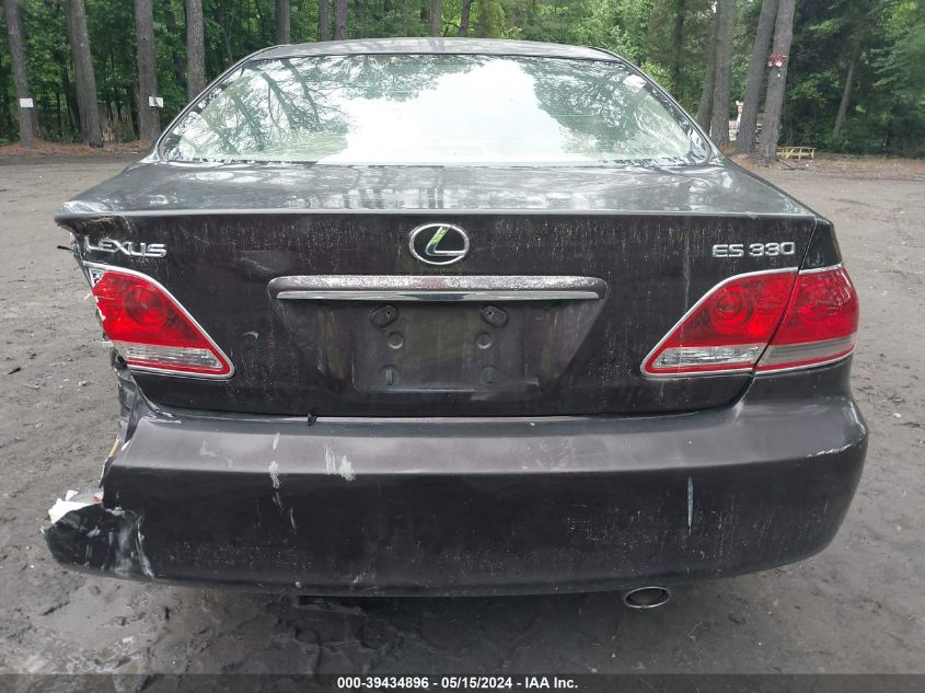 2005 Lexus Es 330 VIN: JTHBA30G055098105 Lot: 39434896