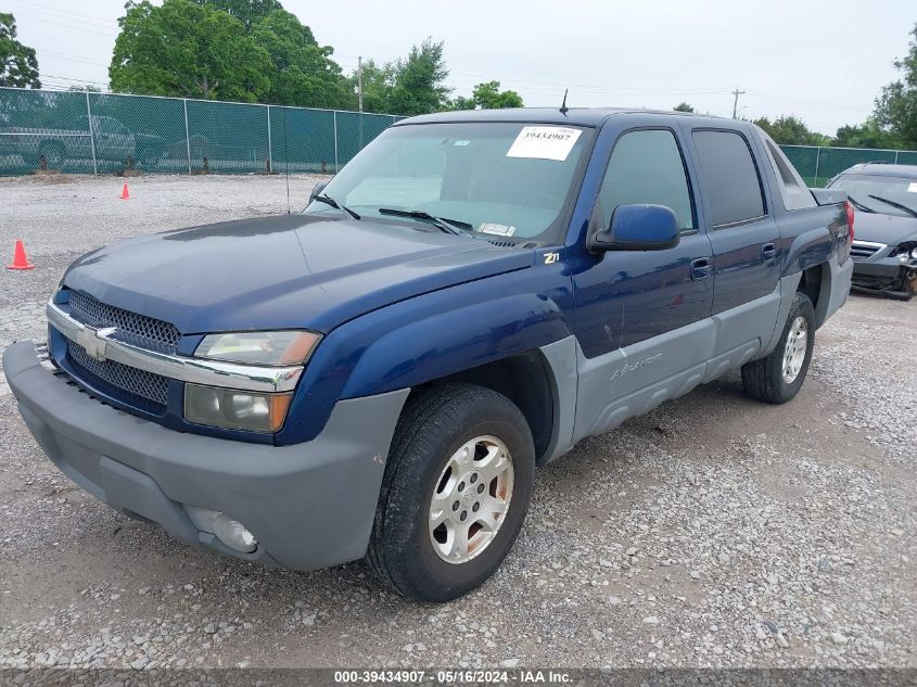 2002 Chevrolet Avalanche 1500 VIN: 3GNEK13T92G272449 Lot: 39434907