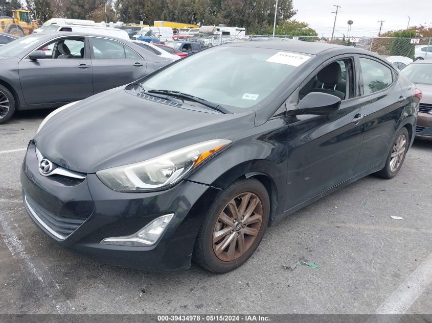 2015 Hyundai Elantra Se VIN: 5NPDH4AE4FH637870 Lot: 39434978