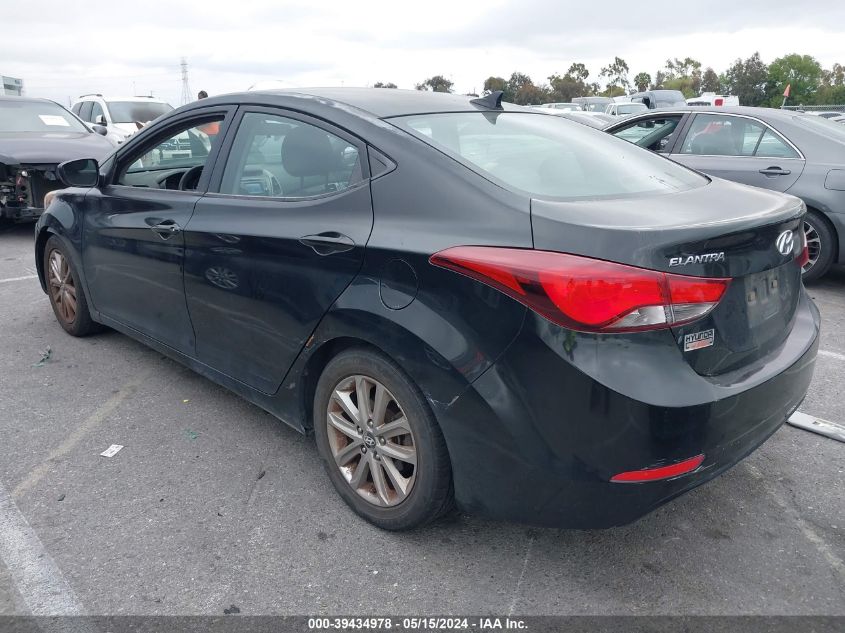 2015 Hyundai Elantra Se VIN: 5NPDH4AE4FH637870 Lot: 39434978