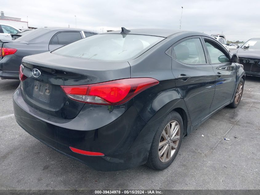 2015 Hyundai Elantra Se VIN: 5NPDH4AE4FH637870 Lot: 39434978