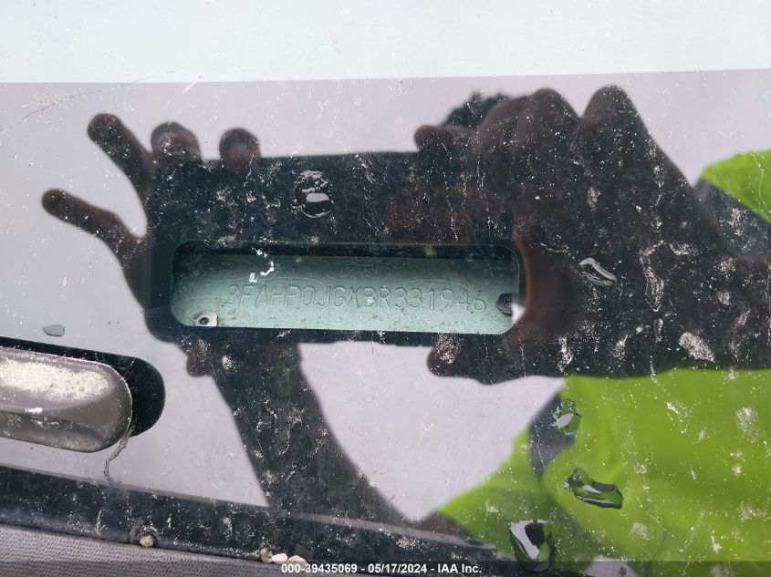 2011 Ford Fusion Sel VIN: 3FAHP0JGXBR331946 Lot: 39435069