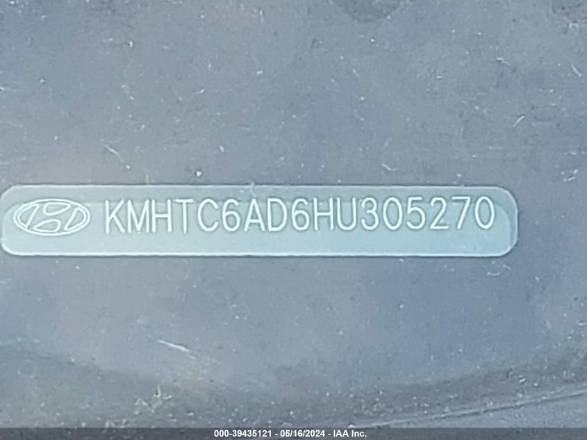 2017 Hyundai Veloster VIN: KMHTC6AD6HU305270 Lot: 39435121